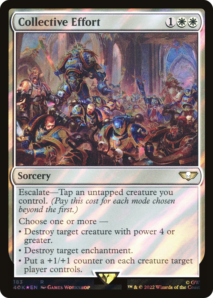 Collective Effort (Surge Foil) (183) [Warhammer 40,000 Commander] foil - Deck Out Gaming
