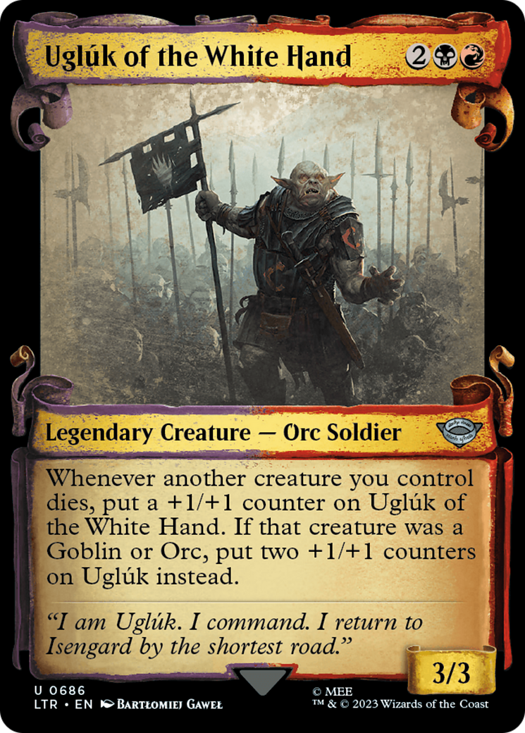 Ugluk of the White Hand (Showcase Scrolls) (686) [The Lord of the Rings: Tales of Middle-earth] foil - Deck Out Gaming