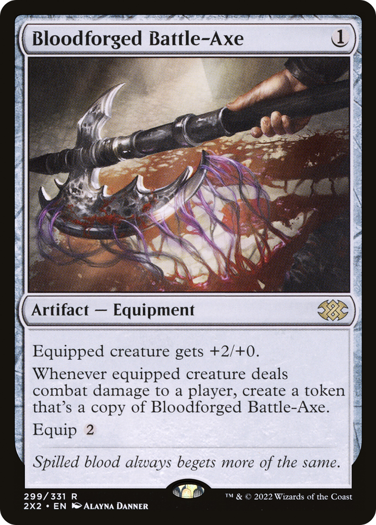 Bloodforged Battle-Axe (299) [Double Masters 2022] - Deck Out Gaming