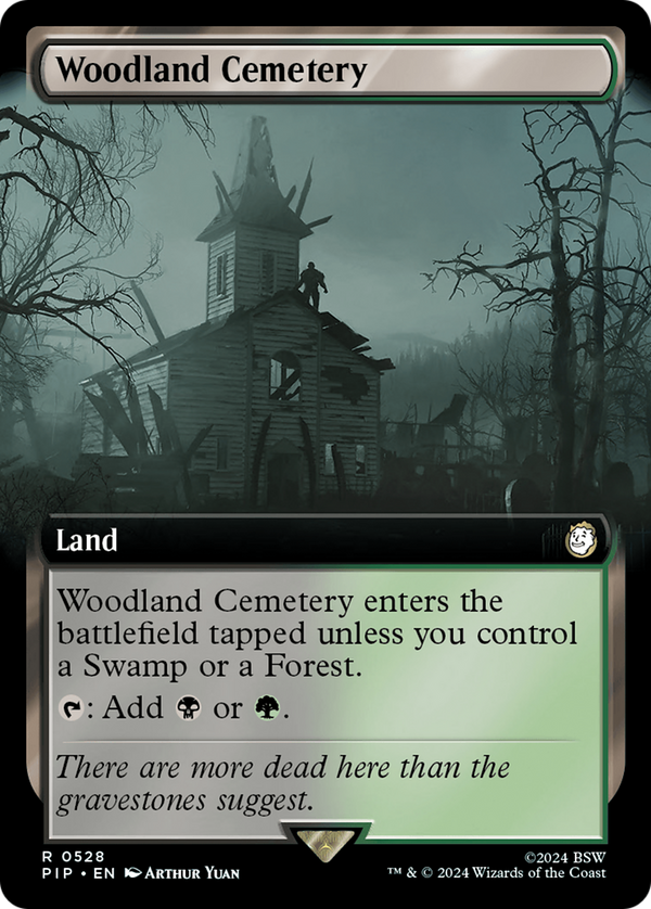 Woodland Cemetery (Extended Art) (528) [Fallout] - Deck Out Gaming