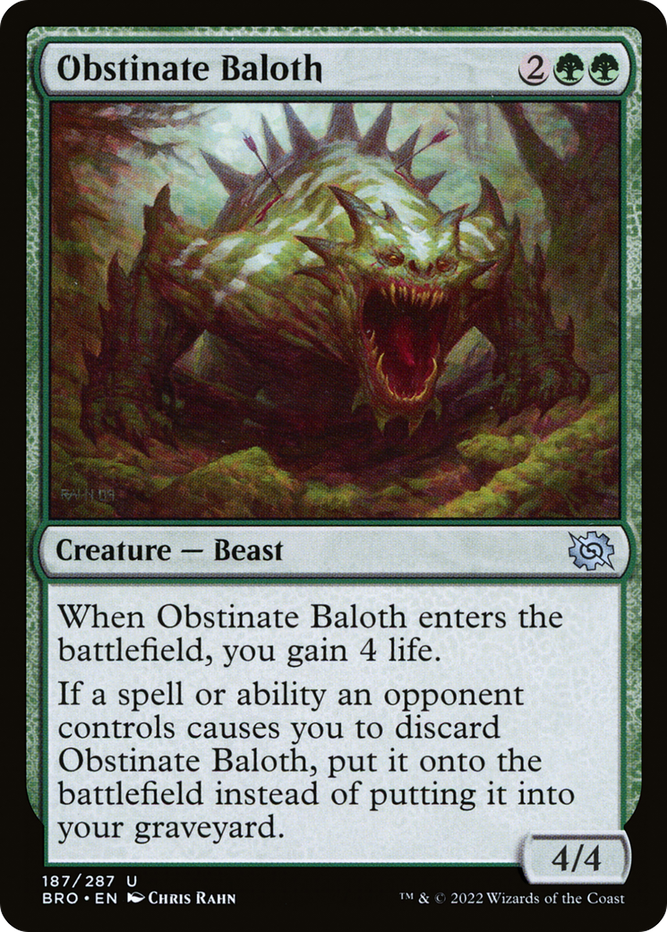 Obstinate Baloth (187) [The Brothers' War] - Deck Out Gaming