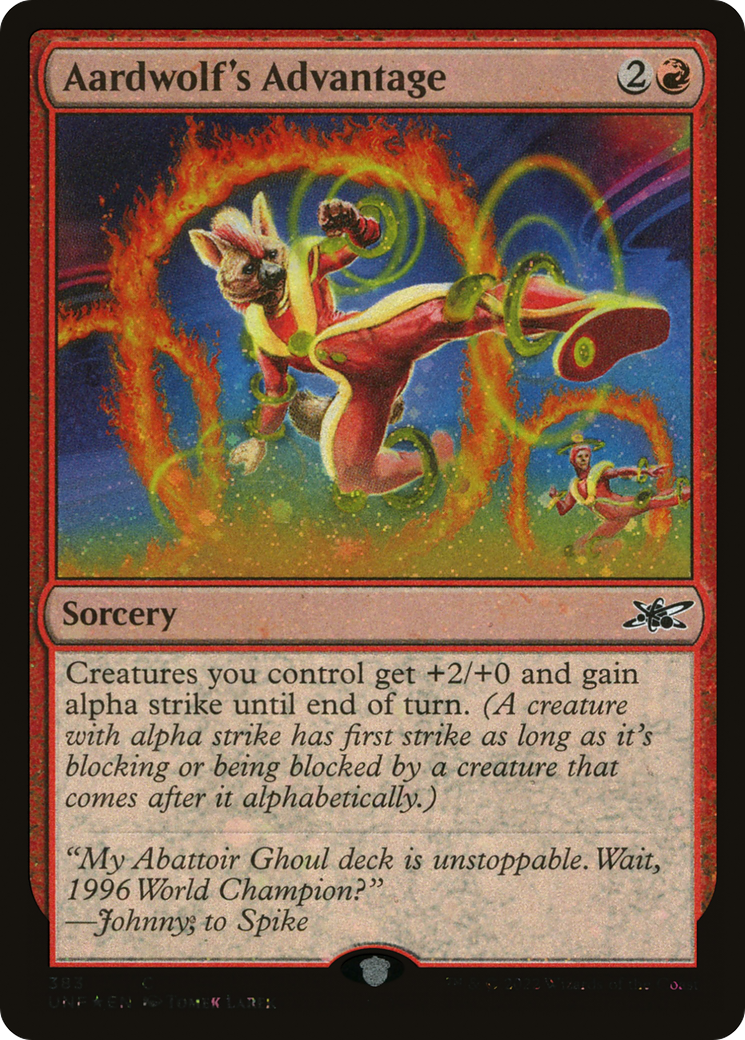 Aardwolf's Advantage (Galaxy Foil) (383) [Unfinity] foil - Deck Out Gaming