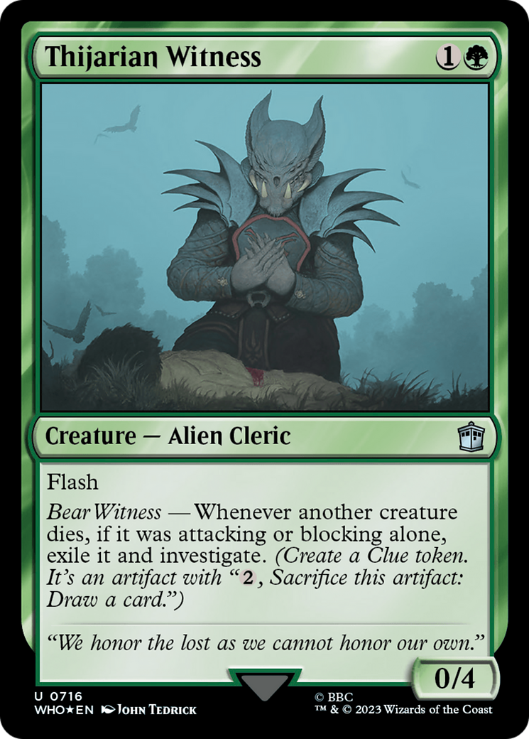 Thijarian Witness (Surge Foil) (716) [Doctor Who] foil - Deck Out Gaming