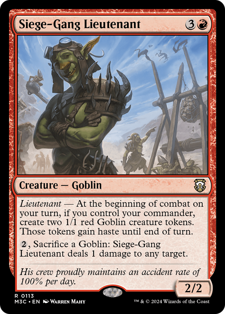 Siege-Gang Lieutenant (113) [Modern Horizons 3 Commander] - Deck Out Gaming