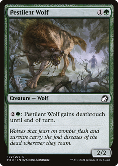 Pestilent Wolf (192) [Innistrad: Midnight Hunt] foil - Deck Out Gaming