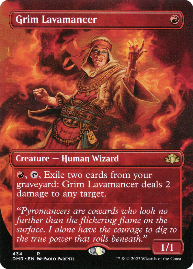 Grim Lavamancer (Borderless) (434) [Dominaria Remastered] - Deck Out Gaming