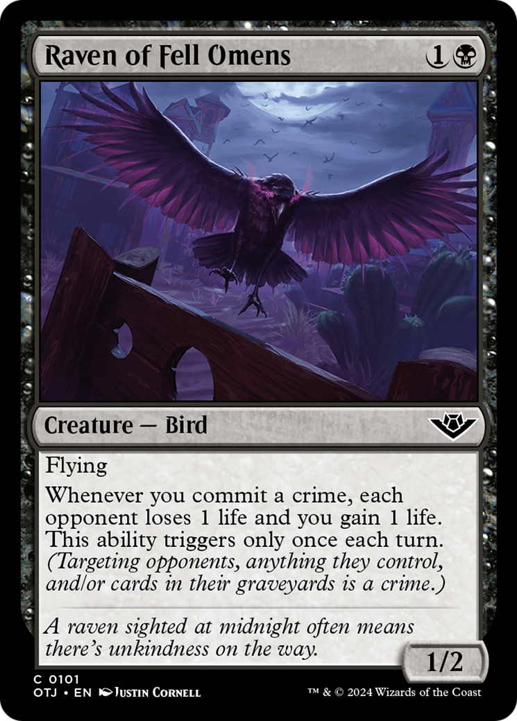 Raven of Fell Omens (101) [Outlaws of Thunder Junction] - Deck Out Gaming