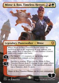 Minsc & Boo, Timeless Heroes (Borderless) (363) [Commander Legends: Battle for Baldur's Gate] foil - Deck Out Gaming