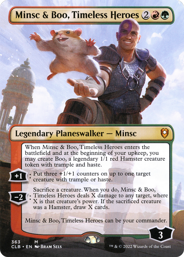 Minsc & Boo, Timeless Heroes (Borderless) (363) [Commander Legends: Battle for Baldur's Gate] foil - Deck Out Gaming