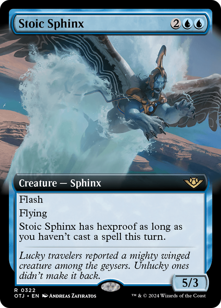 Stoic Sphinx (Extended Art) (322) [Outlaws of Thunder Junction] foil - Deck Out Gaming