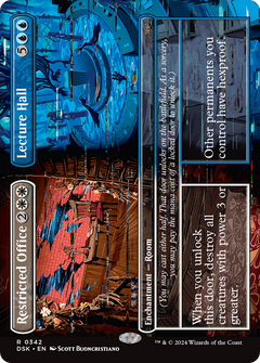 Restricted Office // Lecture Hall (Borderless) (342) [Duskmourn: House of Horror] foil - Deck Out Gaming