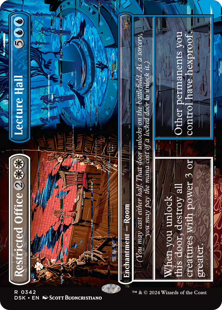 Restricted Office // Lecture Hall (Borderless) (342) [Duskmourn: House of Horror] foil - Deck Out Gaming