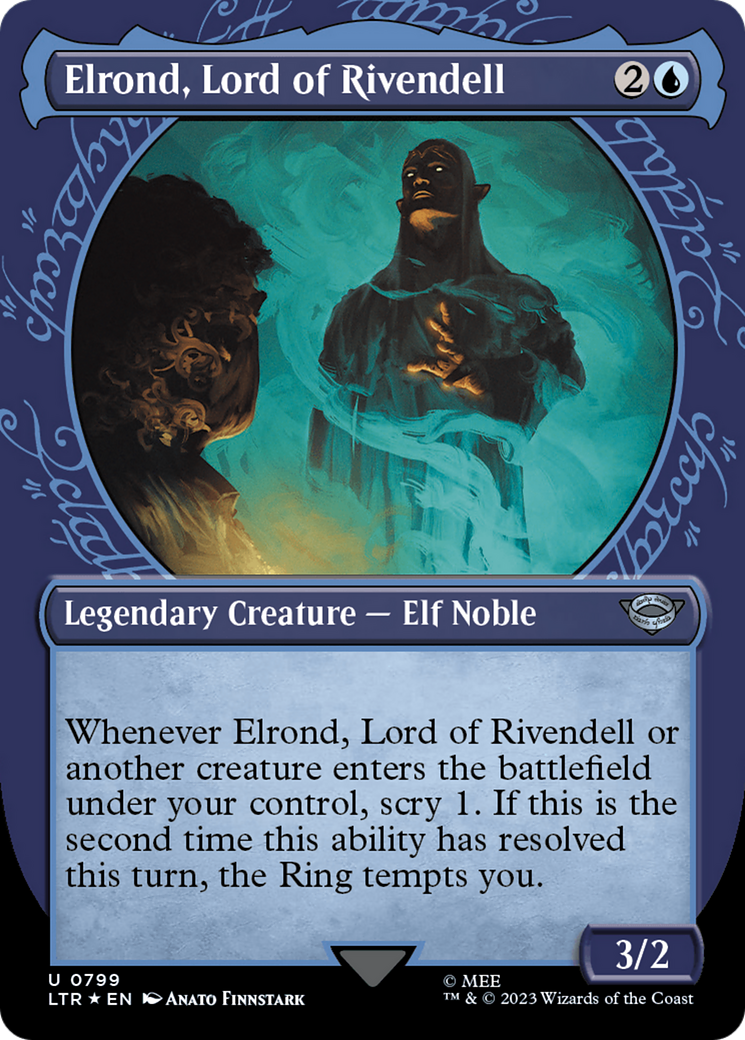 Elrond, Lord of Rivendell (Showcase) (Surge Foil) (799) [The Lord of the Rings: Tales of Middle-earth] foil - Deck Out Gaming