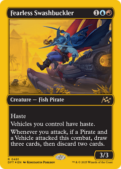 Fearless Swashbuckler (First-Place Foil) (481) [Aetherdrift] foil - Deck Out Gaming