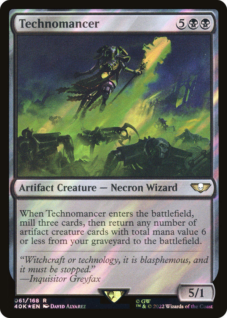 Technomancer (Surge Foil) (61) [Warhammer 40,000 Commander] foil - Deck Out Gaming