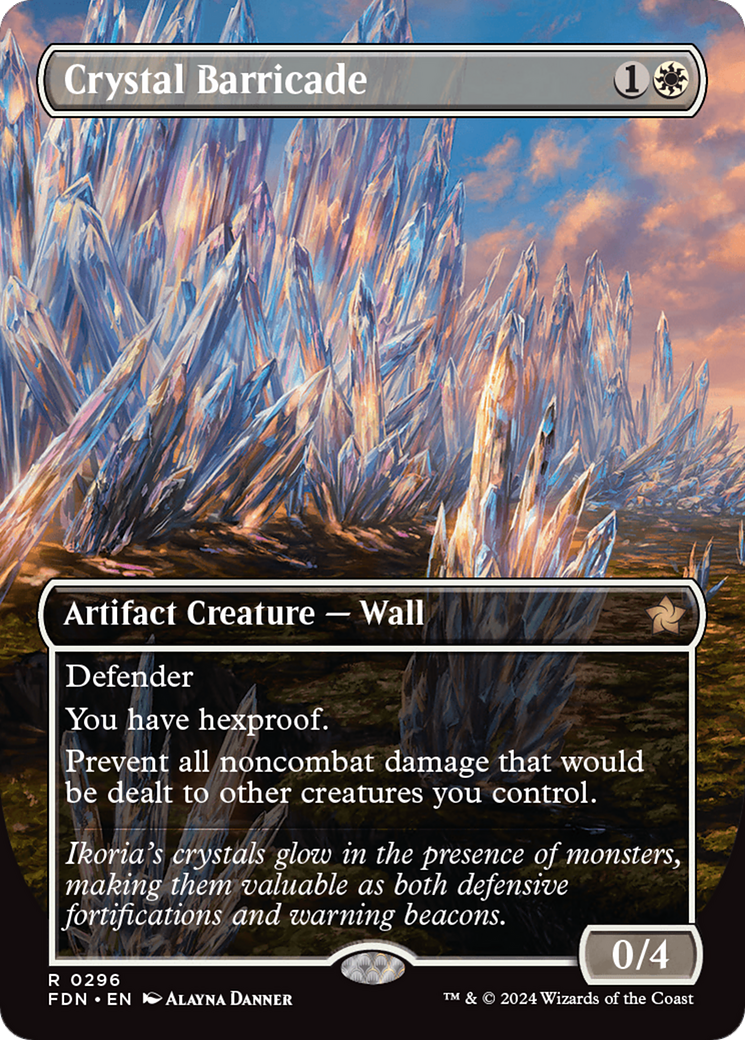 Crystal Barricade (Borderless) (296) [Foundations] foil - Deck Out Gaming