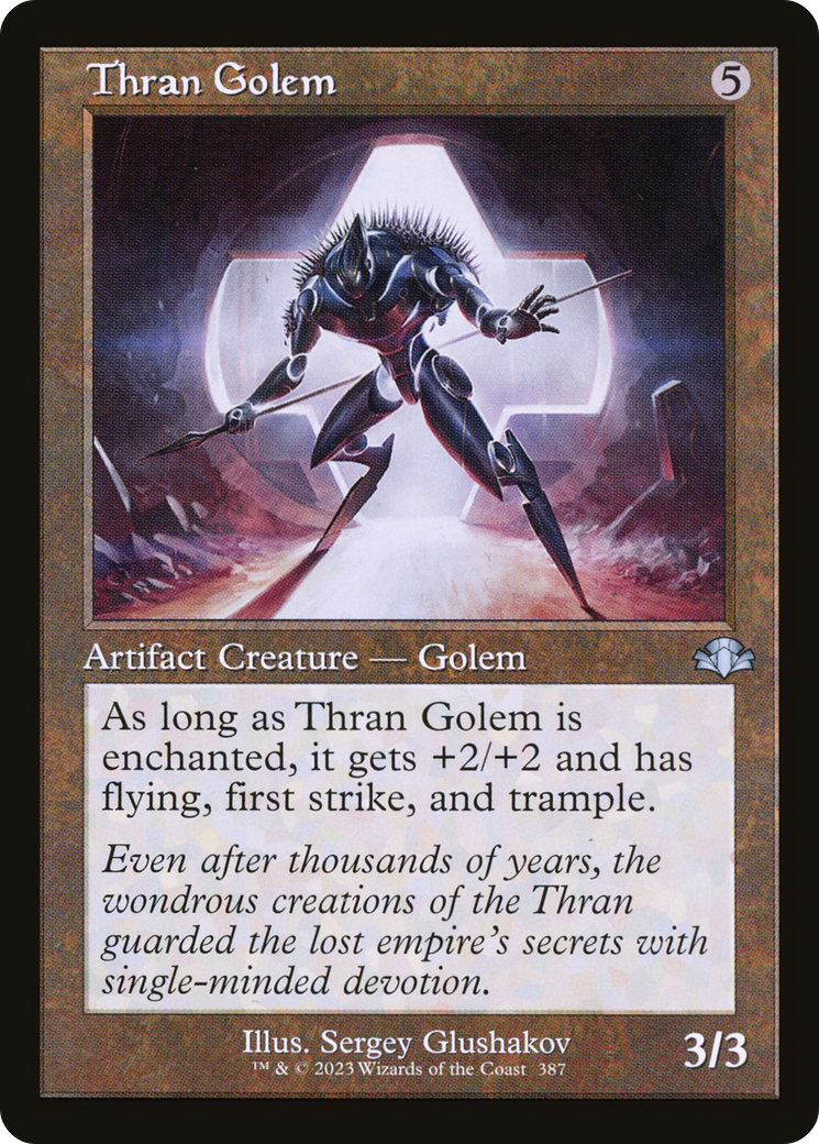 Thran Golem (Retro Frame) (387) [Dominaria Remastered] foil - Deck Out Gaming