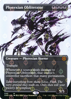 Phyrexian Obliterator (Showcase) (Step-and-Compleat Foil) (440) [Phyrexia: All Will Be One] foil - Deck Out Gaming