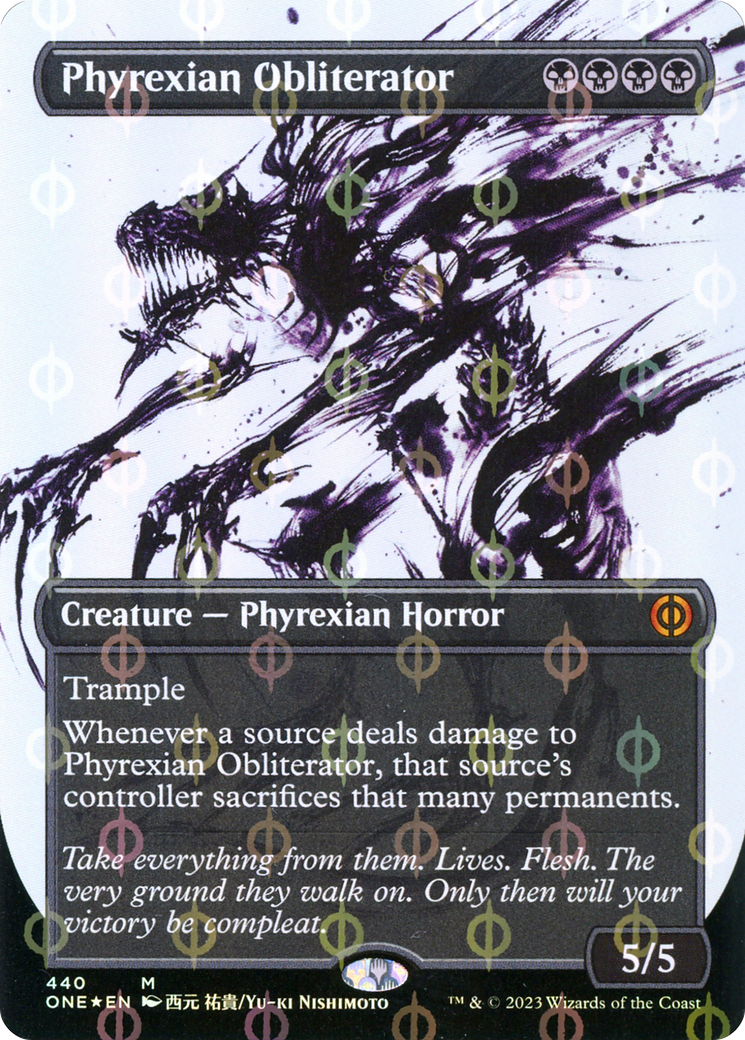 Phyrexian Obliterator (Showcase) (Step-and-Compleat Foil) (440) [Phyrexia: All Will Be One] foil - Deck Out Gaming