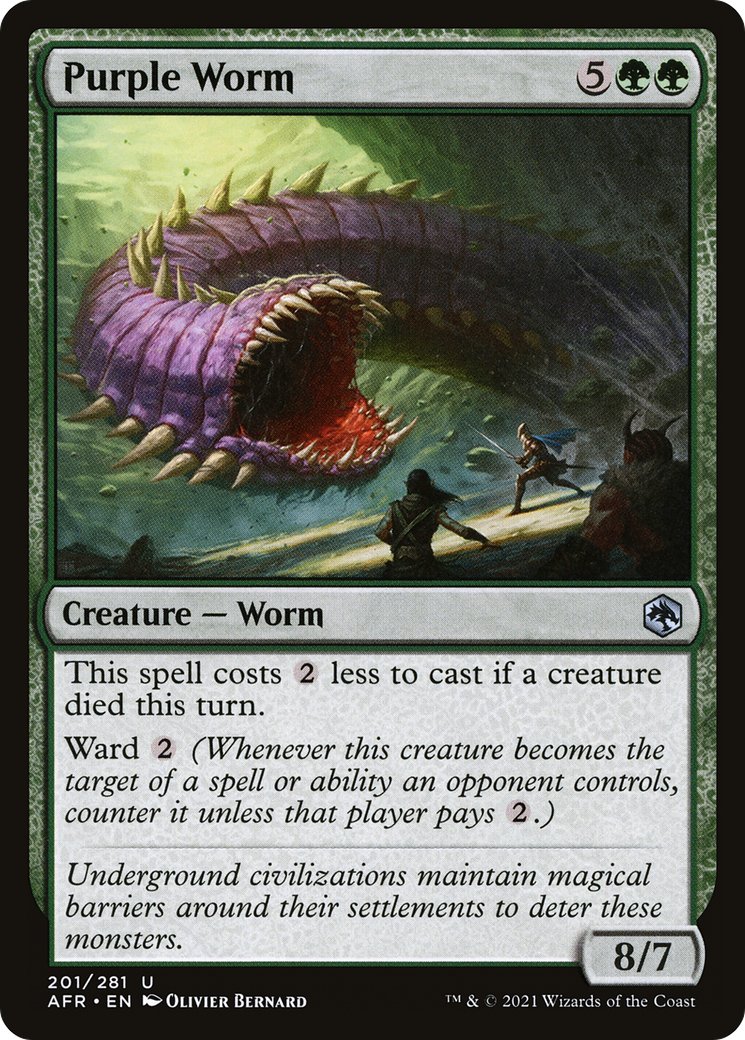 Purple Worm (201) [Adventures in the Forgotten Realms] foil - Deck Out Gaming