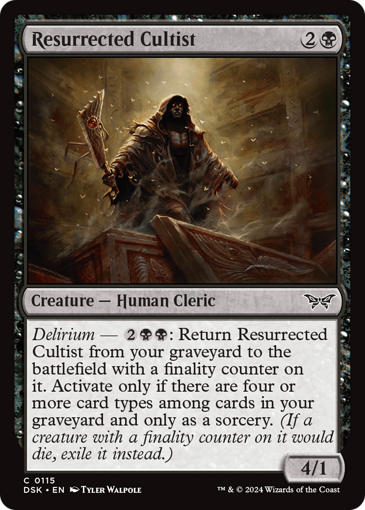 Resurrected Cultist (115) [Duskmourn: House of Horror] foil - Deck Out Gaming