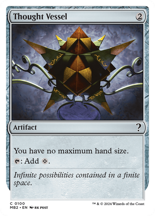 Thought Vessel (White Border) (100) [Mystery Booster 2] - Deck Out Gaming