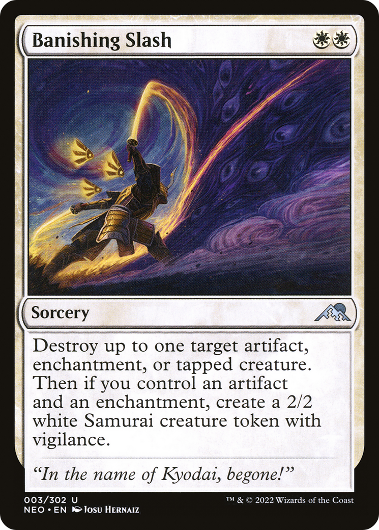 Banishing Slash (3) [Kamigawa: Neon Dynasty] foil - Deck Out Gaming
