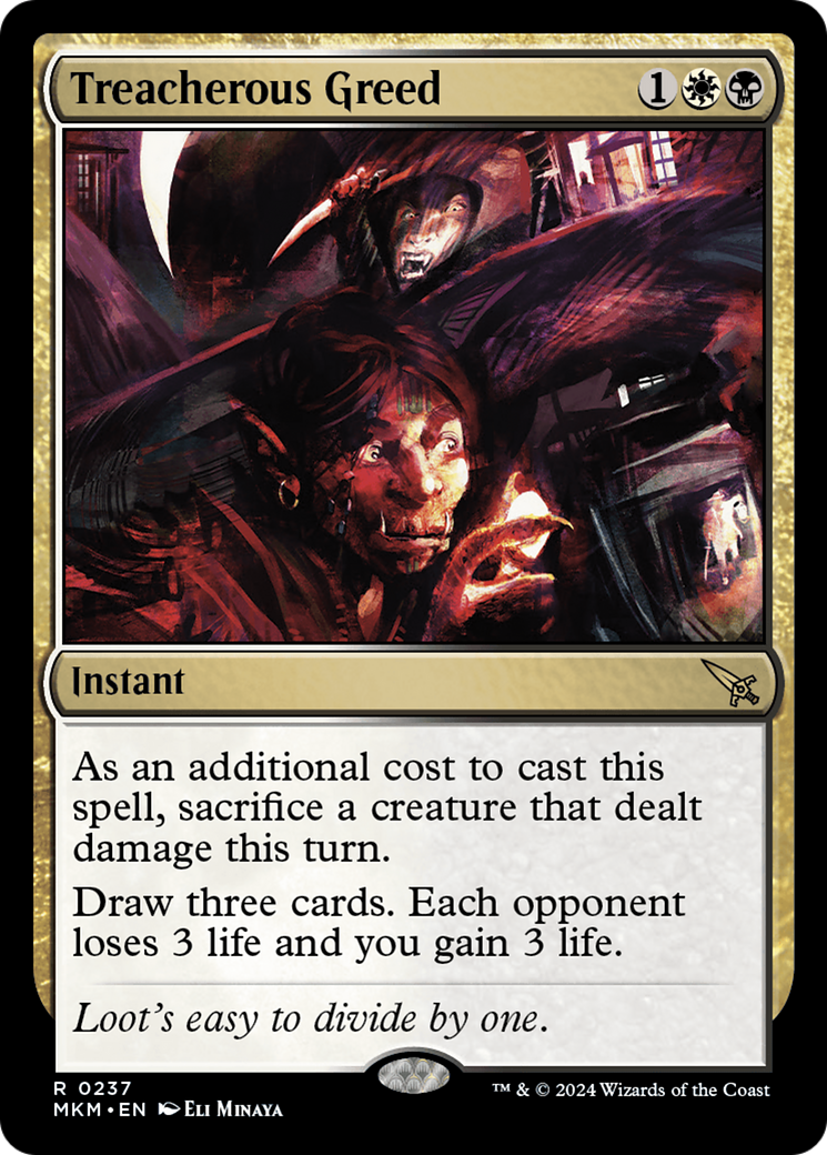 Treacherous Greed (237) [Murders at Karlov Manor] foil - Deck Out Gaming
