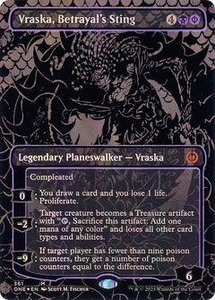 Vraska, Betrayal's Sting (Oil Slick Raised Foil) (361) [Phyrexia: All Will Be One] foil - Deck Out Gaming