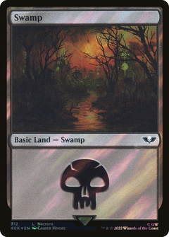 Swamp (312) (Surge Foil) (312) [Warhammer 40,000 Commander] foil - Deck Out Gaming