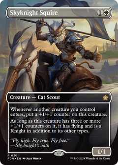 Skyknight Squire (Borderless) (301) [Foundations] foil - Deck Out Gaming