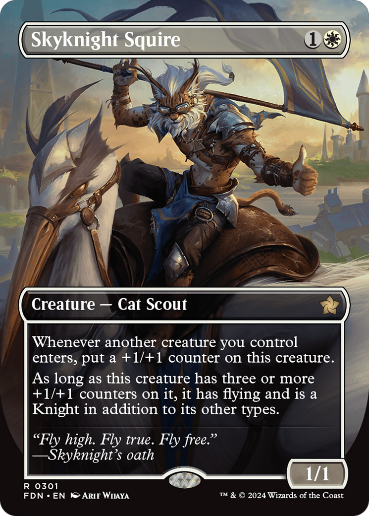 Skyknight Squire (Borderless) (301) [Foundations] - Deck Out Gaming