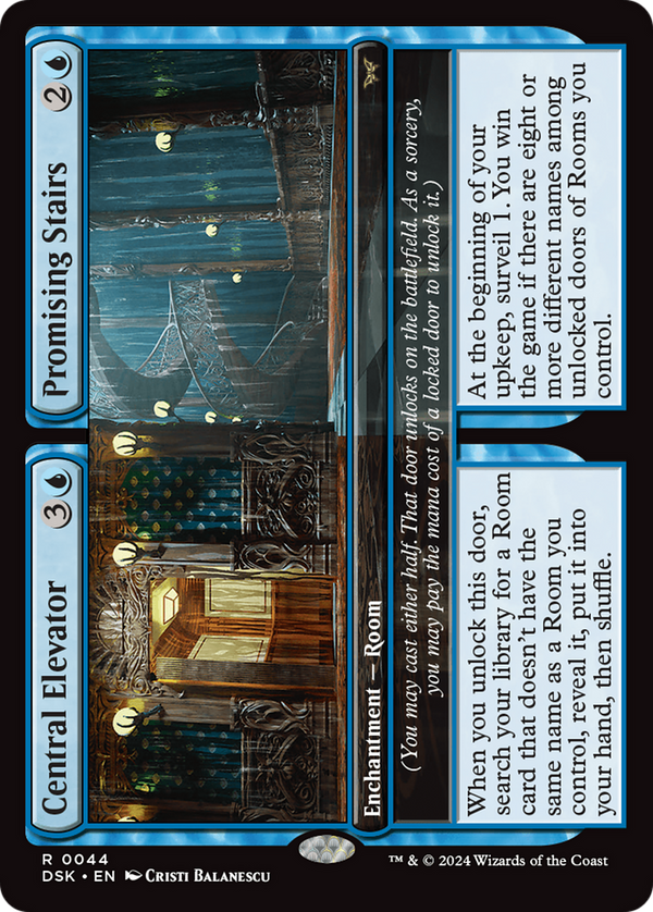Central Elevator // Promising Stairs (44) [Duskmourn: House of Horror] foil - Deck Out Gaming