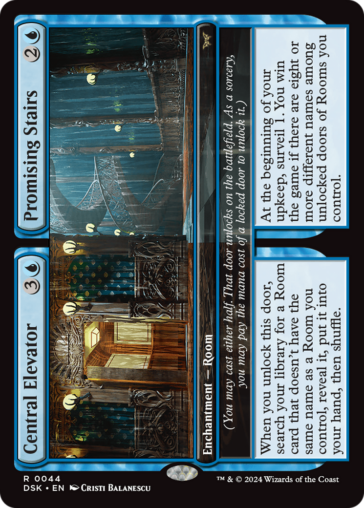 Central Elevator // Promising Stairs (44) [Duskmourn: House of Horror] foil - Deck Out Gaming