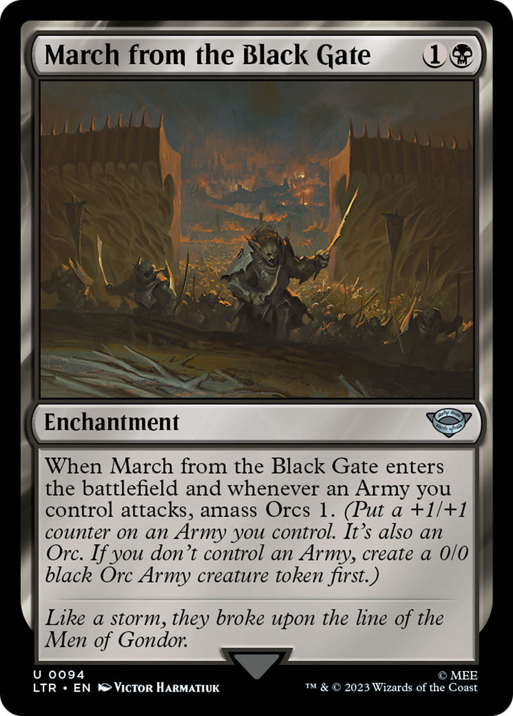 March from the Black Gate (94) [The Lord of the Rings: Tales of Middle-earth] foil - Deck Out Gaming