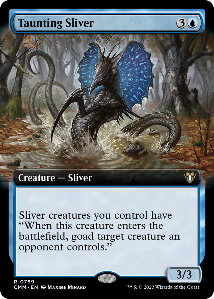 Taunting Sliver (Extended Art) (759) [Commander Masters] - Deck Out Gaming