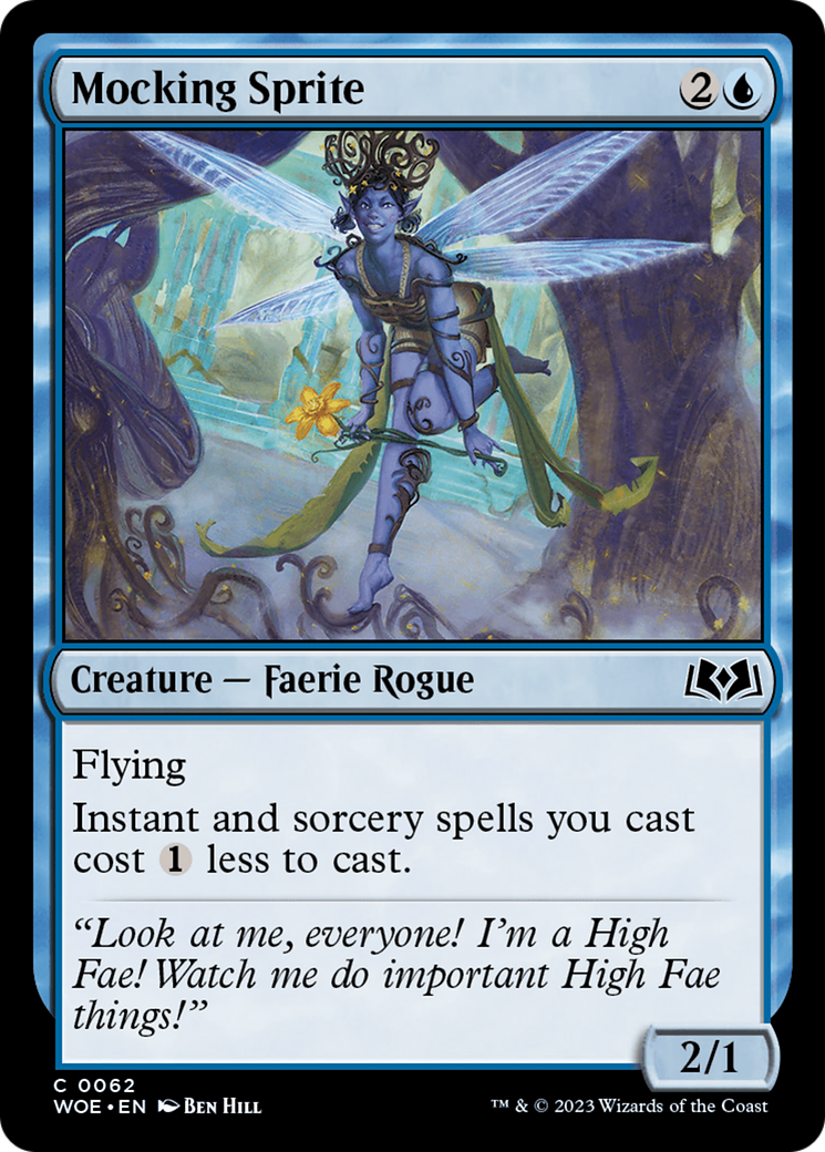 Mocking Sprite (62) [Wilds of Eldraine] foil - Deck Out Gaming