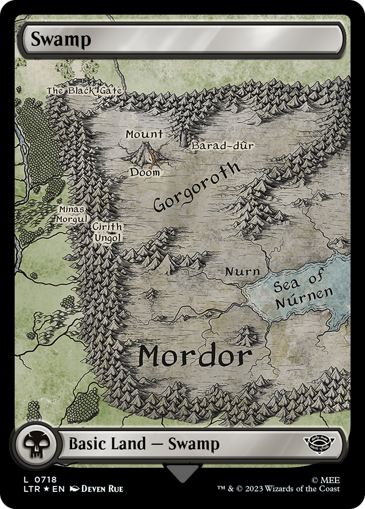 Swamp (0718) (Surge Foil) (718) [The Lord of the Rings: Tales of Middle-earth] foil - Deck Out Gaming