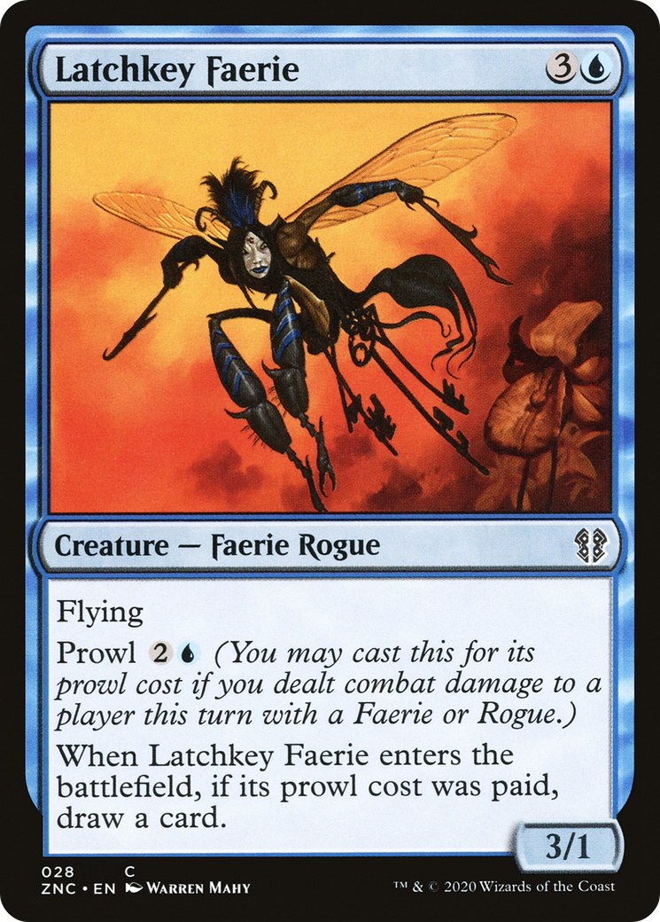 Latchkey Faerie (28) [Commander: Zendikar Rising] - Deck Out Gaming