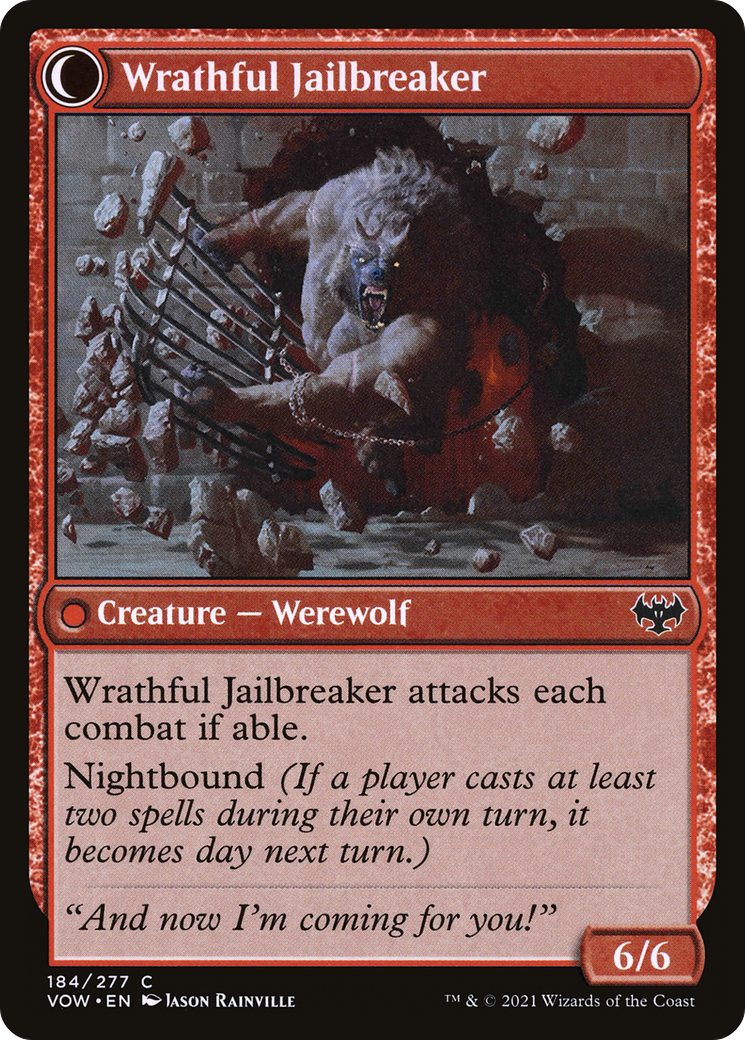 Weary Prisoner // Wrathful Jailbreaker (184) [Innistrad: Crimson Vow] foil - Deck Out Gaming