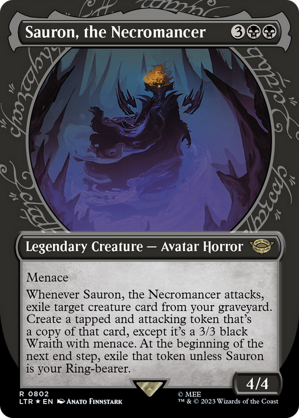 Sauron, the Necromancer (Showcase) (Surge Foil) (802) [The Lord of the Rings: Tales of Middle-earth] foil - Deck Out Gaming