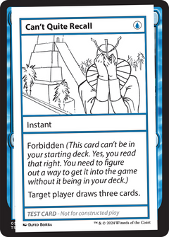 Can't Quite Recall () [Mystery Booster 2] - Deck Out Gaming
