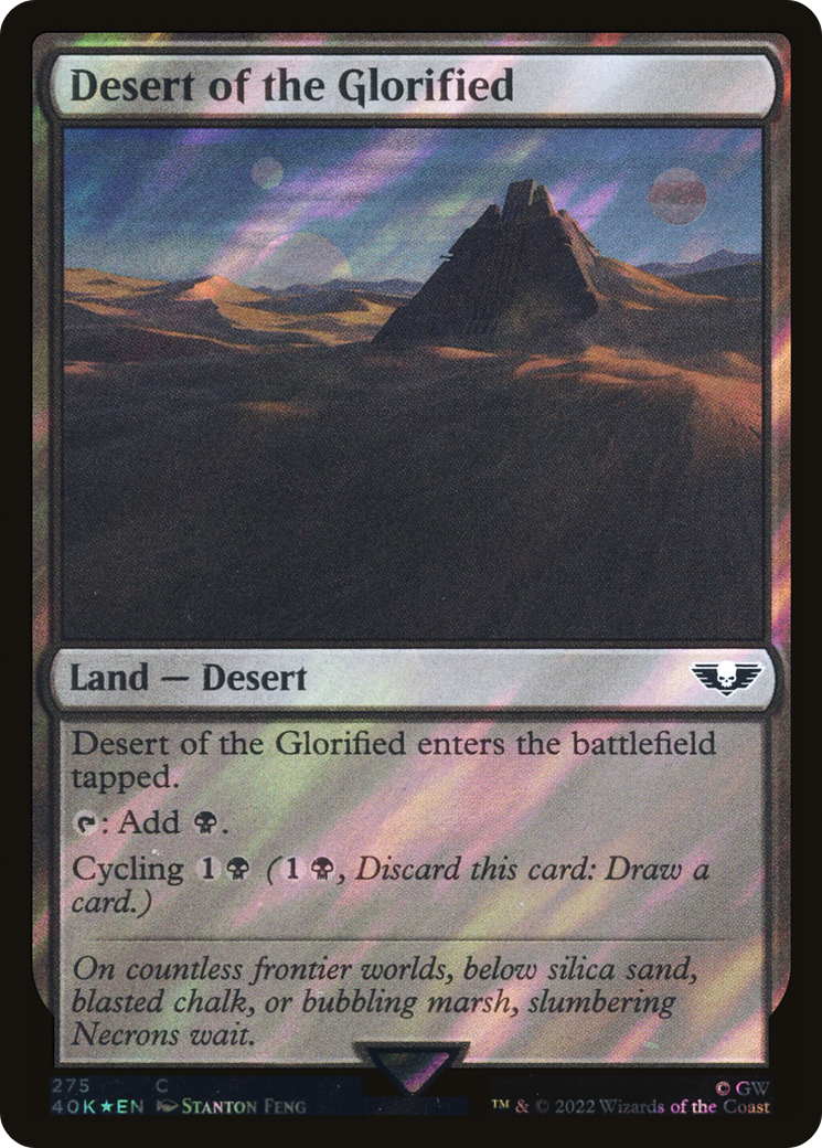 Desert of the Glorified (Surge Foil) (275) [Warhammer 40,000 Commander] foil - Deck Out Gaming