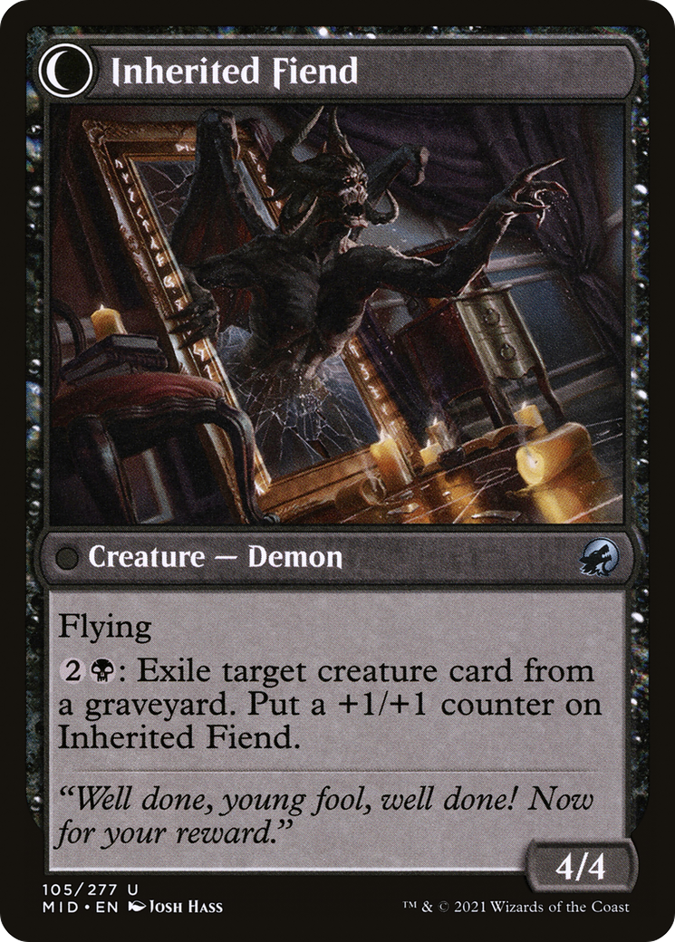 Heirloom Mirror // Inherited Fiend (105) [Innistrad: Midnight Hunt] foil - Deck Out Gaming
