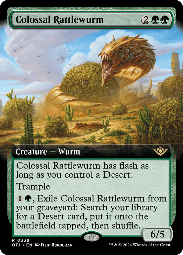 Colossal Rattlewurm (Extended Art) (339) [Outlaws of Thunder Junction] foil - Deck Out Gaming