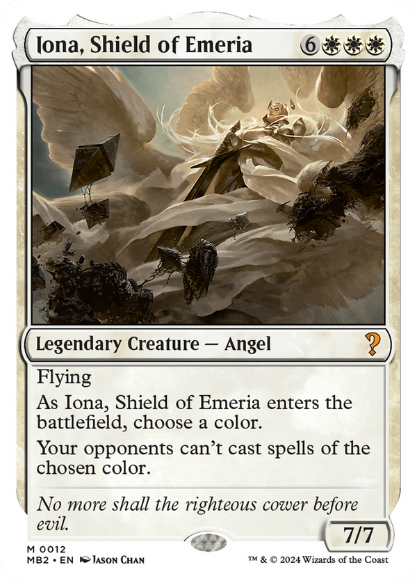 Iona, Shield of Emeria (White Border) (12) [Mystery Booster 2] - Deck Out Gaming