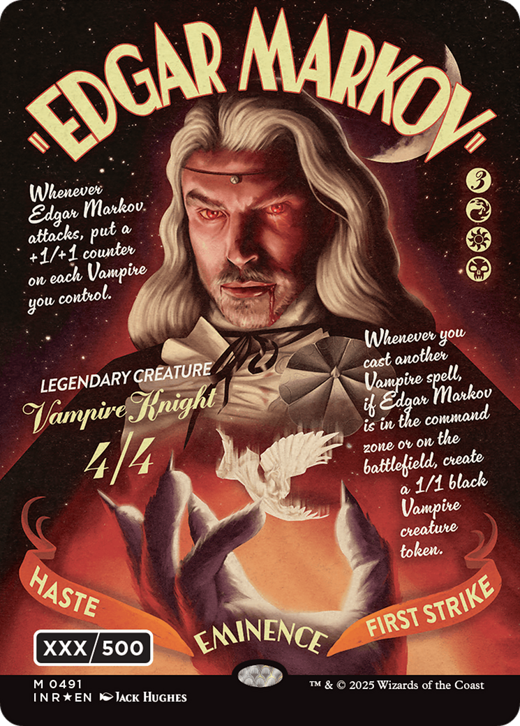Edgar Markov (Showcase) (Serial Numbered) (Double Rainbow Foil) (491) [Innistrad Remastered] foil - Deck Out Gaming