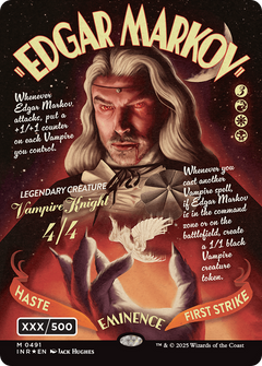 Edgar Markov (Showcase) (Serial Numbered) (Double Rainbow Foil) (491) [Innistrad Remastered] foil - Deck Out Gaming