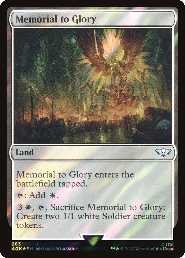 Memorial to Glory (Surge Foil) (283) [Warhammer 40,000 Commander] foil - Deck Out Gaming