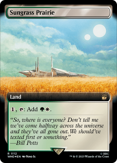 Sungrass Prairie (Extended Art) (Surge Foil) (1112) [Doctor Who] foil - Deck Out Gaming
